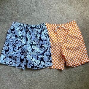 2 Pairs Of Boys GAP Kids Swim Trunks Shorts XL (12) Youth Like New